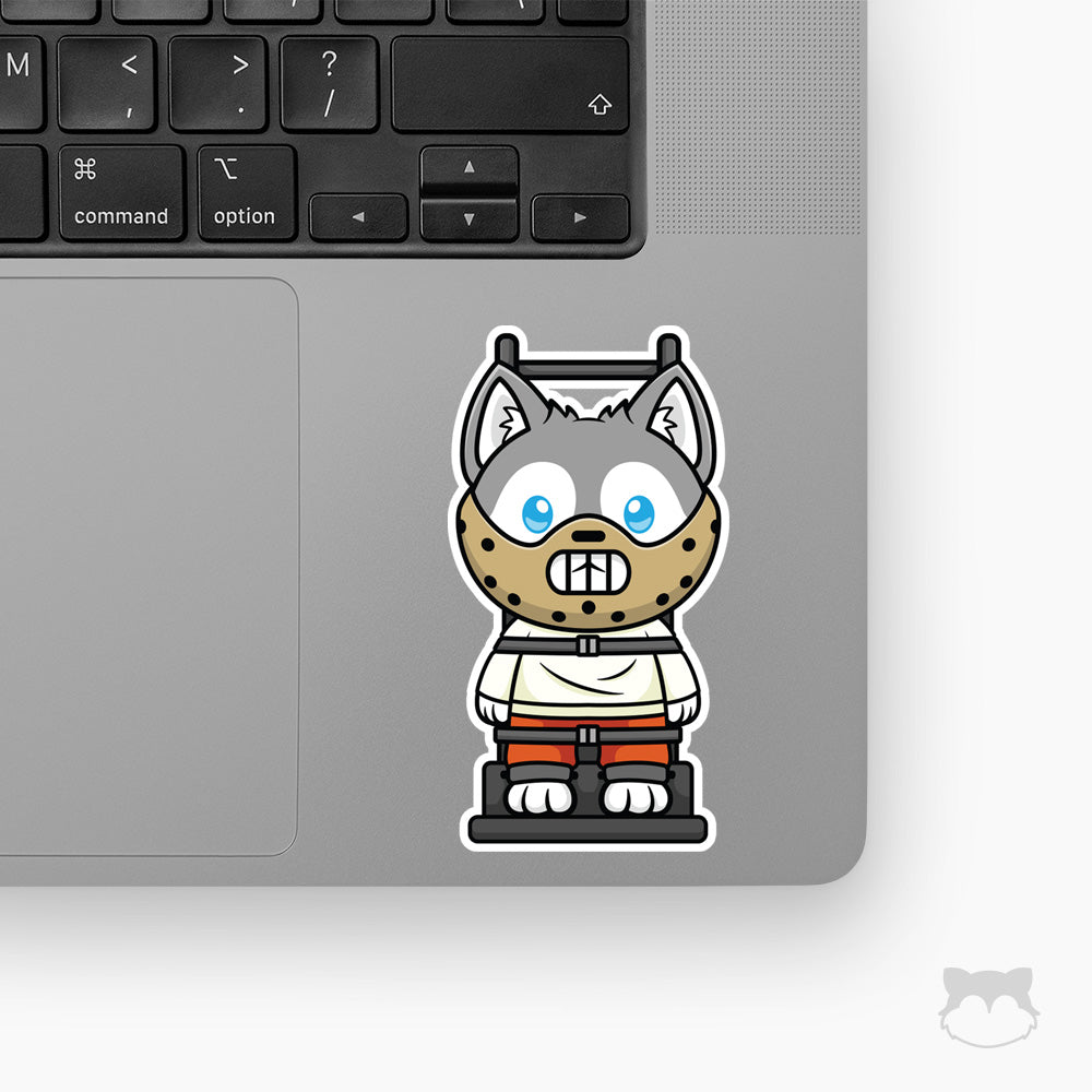 Canine-ibal Lecter - Silence of the Husky Sticker