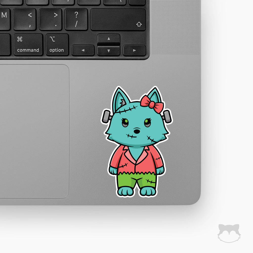 FrankenFloof Halloween Sticker