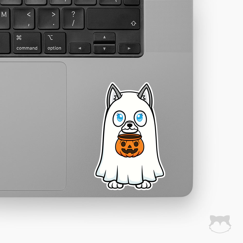Ghostie Kiska Halloween Sticker