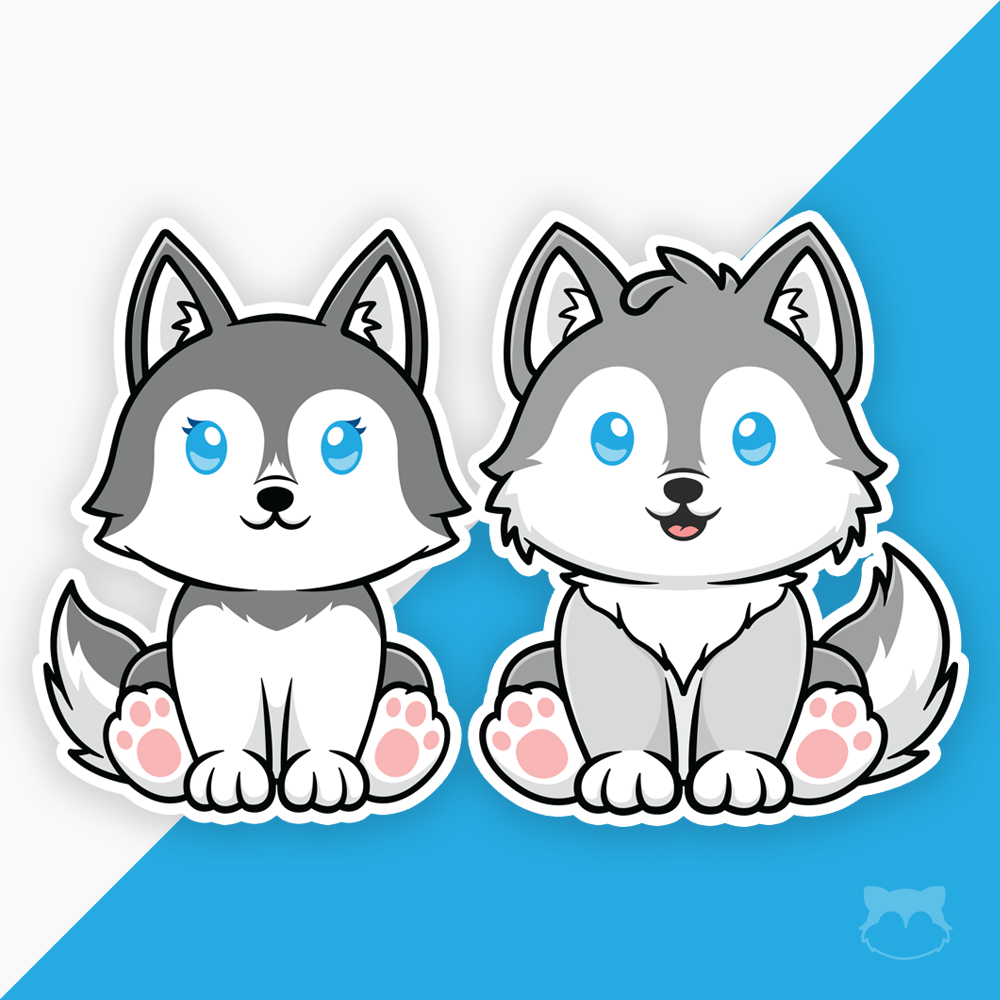 Kiska and Koda Sticker