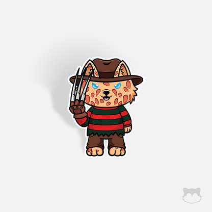 Freddy Paws - Wide Load on Elm Street Sticker