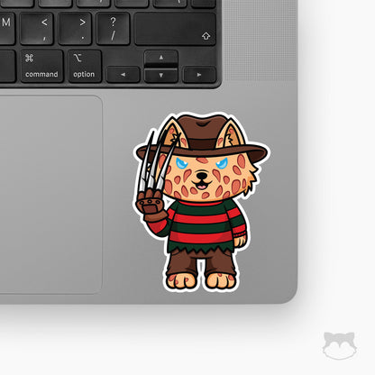 Freddy Paws - Wide Load on Elm Street Sticker