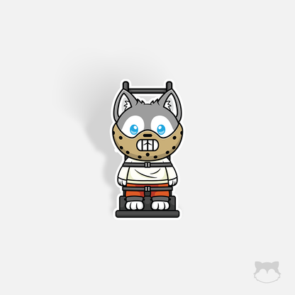 Canine-ibal Lecter - Silence of the Husky Sticker