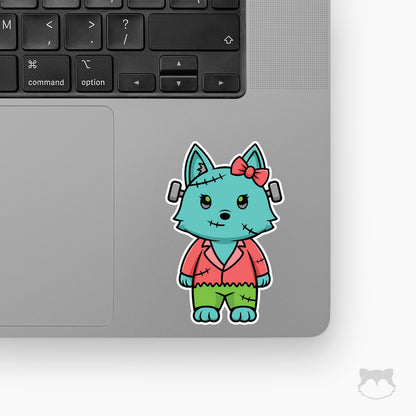 FrankenFloof Halloween Sticker