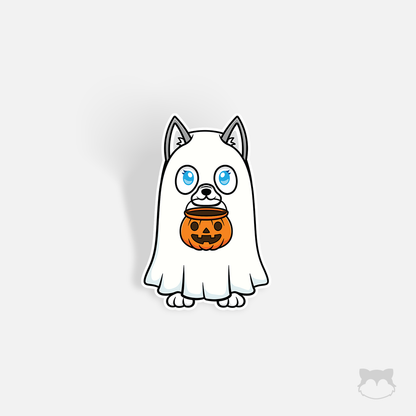 Ghostie Kiska Halloween Sticker