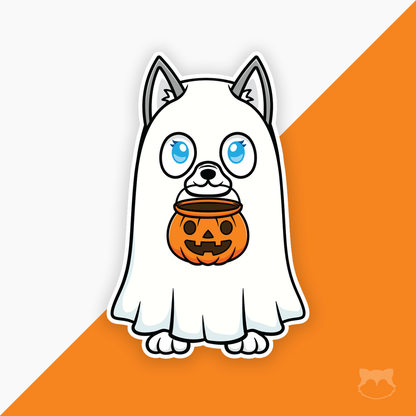Ghostie Kiska Halloween Sticker