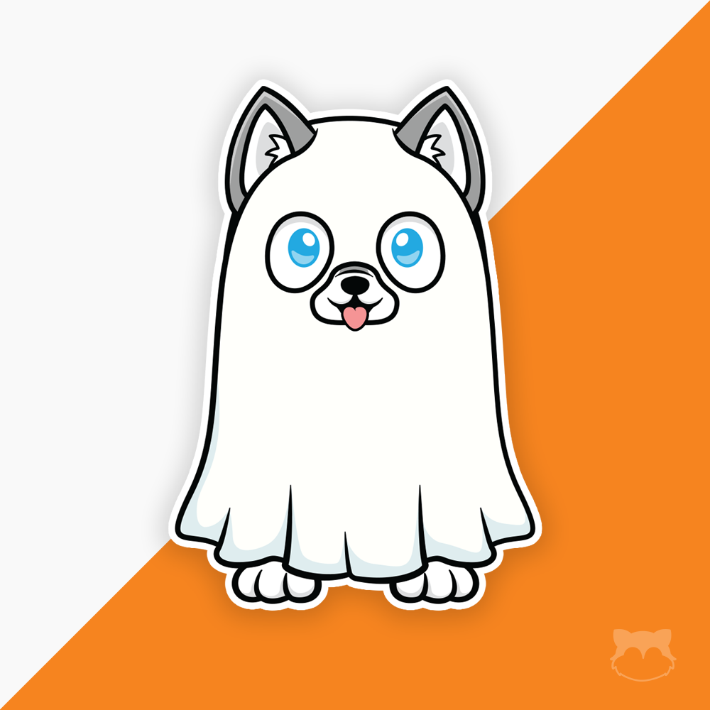 Boo-Sheet Ghostie Koda Halloween Sticker