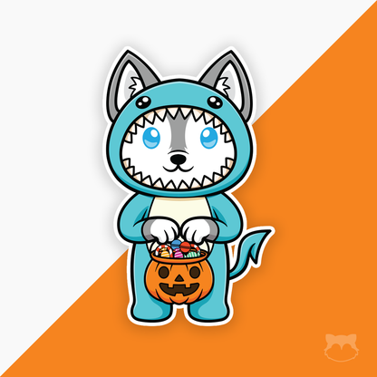 Floof Shark Halloween Sticker