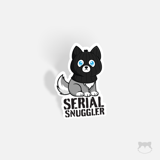 Serial Snuggler with Text Sticker