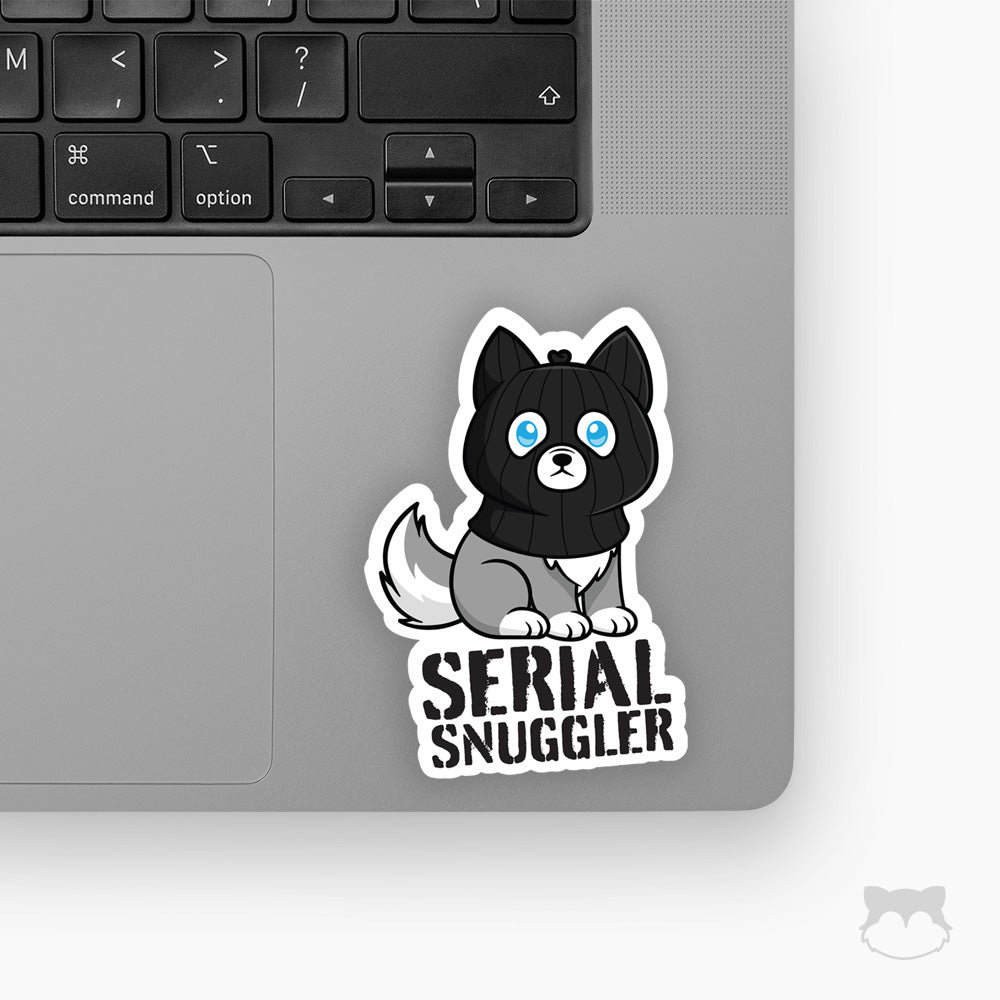 Serial Snuggler with Text Sticker