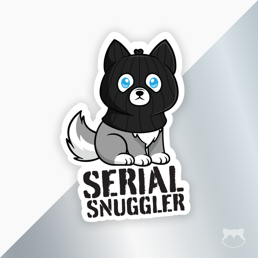 Serial Snuggler with Text Sticker