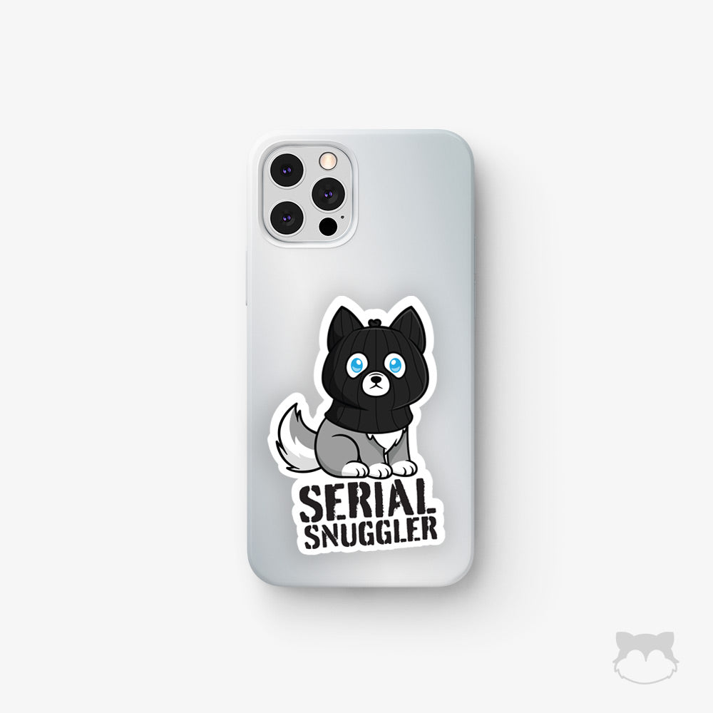 Serial Snuggler with Text Sticker