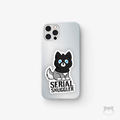 Serial Snuggler with Text Sticker