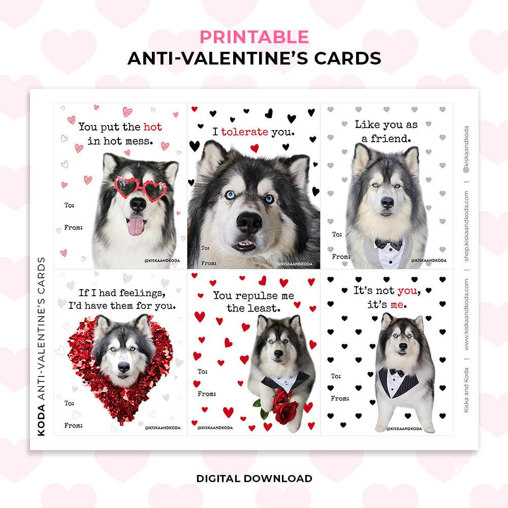Anti-Valentine's Day Cards - Printable