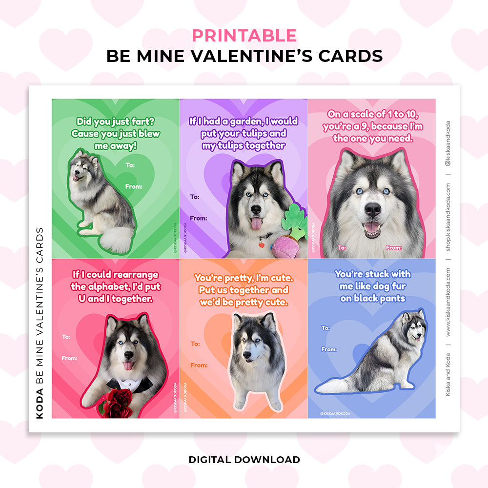 Be Mine Valentine's Day Cards - Printable