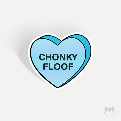 Chonky Floof Candy Heart Sticker