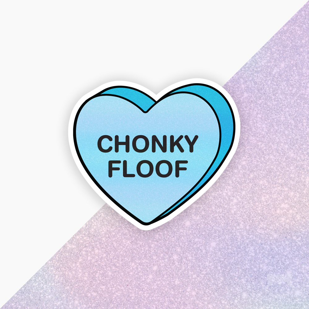 Chonky Floof Candy Heart Sticker
