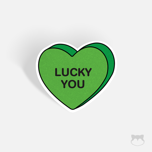 Lucky You Candy Heart Sticker