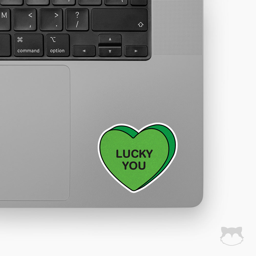 Lucky You Candy Heart Sticker