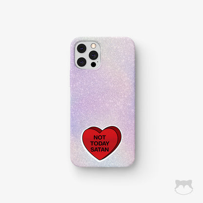 Not Today Satan Candy Heart Sticker