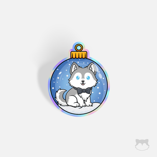 Festive Furball Ornament Sticker