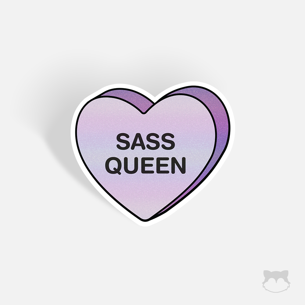 Sass Queen Candy Heart Sticker