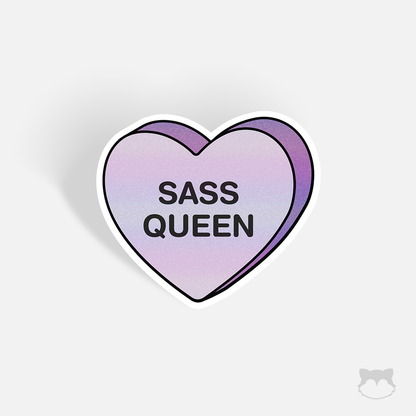 Sass Queen Candy Heart Sticker