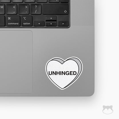 Unhinged Candy Heart Sticker