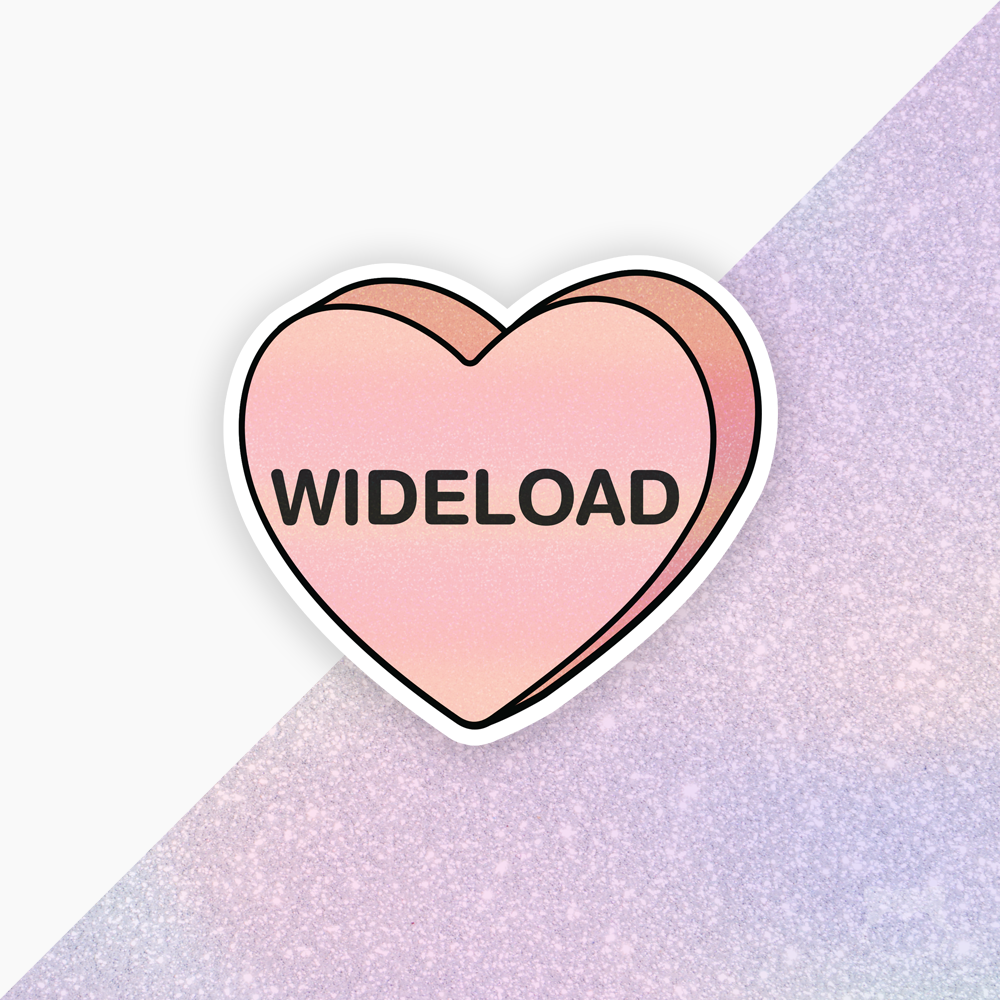 Wideload Candy Heart Sticker