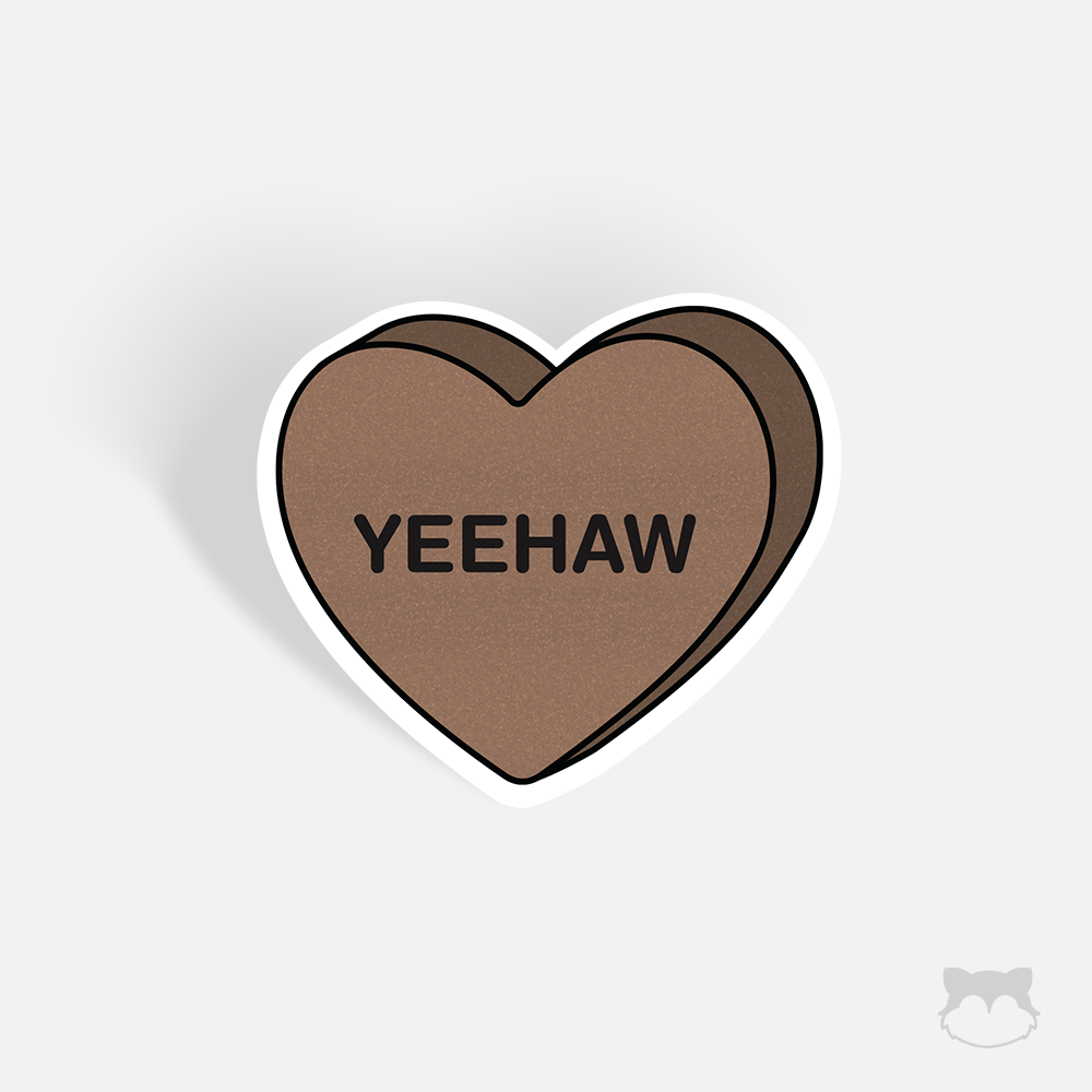 Yeehaw Candy Heart Sticker